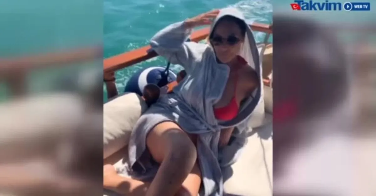 Hülya Avşar’dan teknede sere serpe poz! Hülya Avşar kırmızı bikinisiyle teknesinden video paylaşınca...