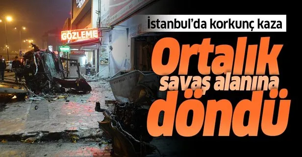 İstanbul’da korkunç kaza! Ortalık savaş alanına döndü