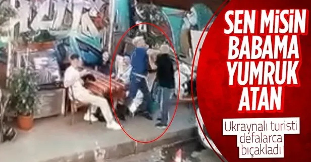 Karaköy’de babasına yumruk atan Ukraynalıyı defalarca bıçakladı