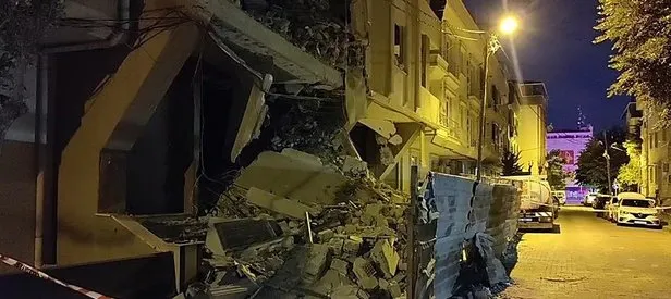 6 katlı binada kısmi çökme!
