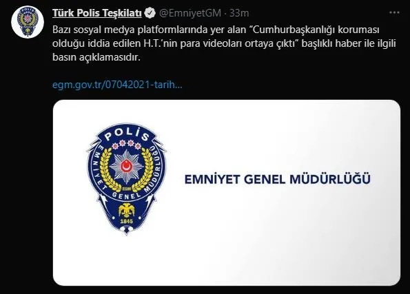 SON DAKİKA: EGM'den 'yakın koruma' iddialarıyla ilgili açıklama: Asılsızdır!-1