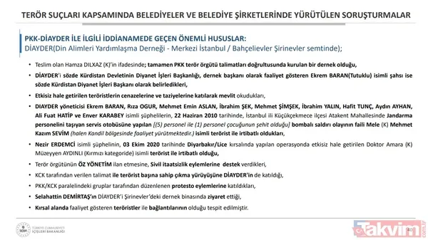 Belediyelerde CHP-HDPKK kirli işbirliği! Bakan Soylu: İBB'de 1668 kişinin terör iltisakı tespit edildi - 38