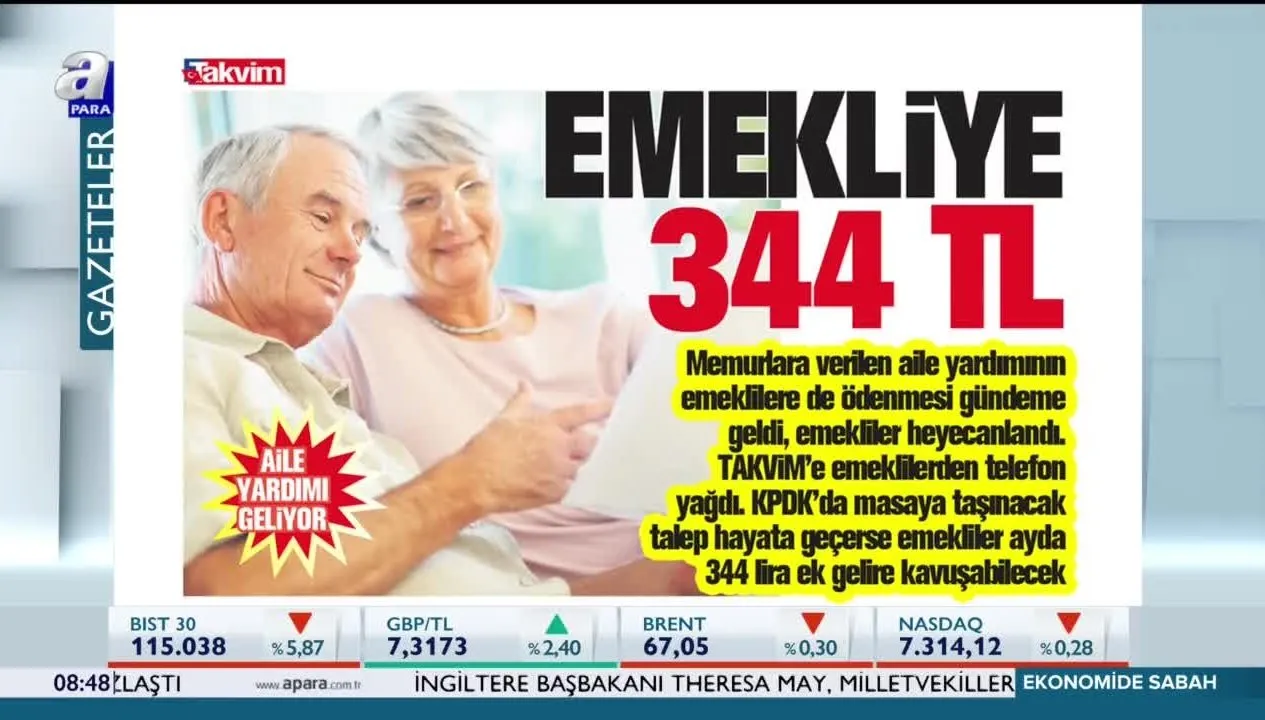 Emekliye 344 TL