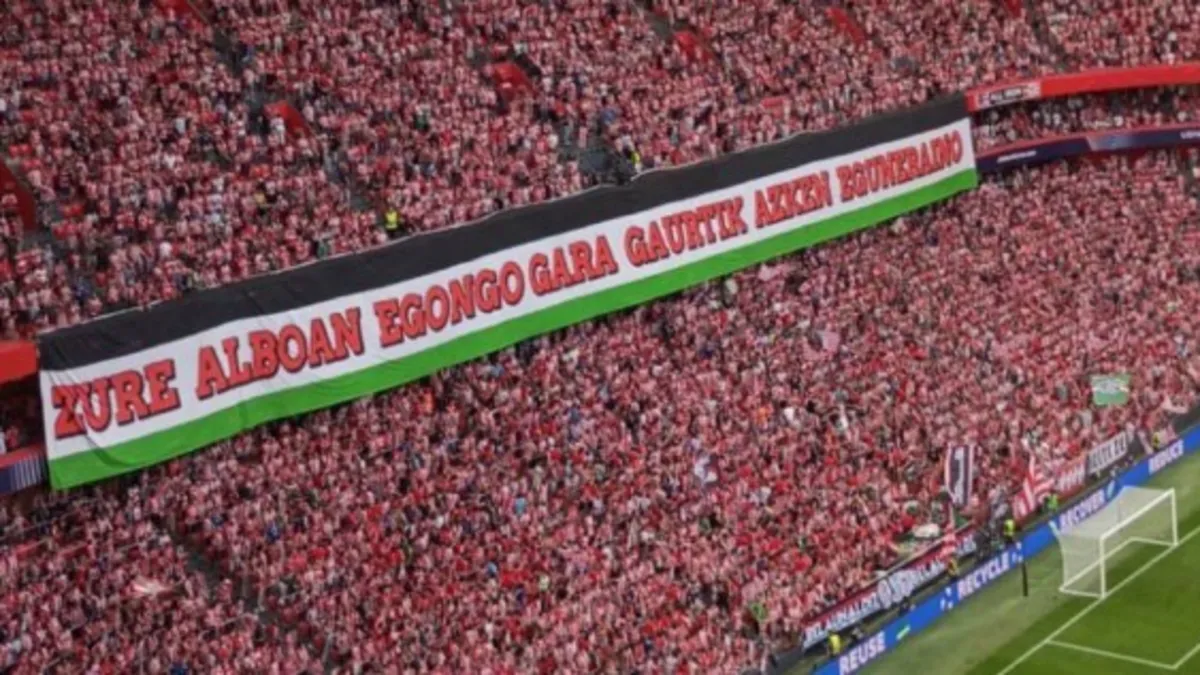 Athletic Bilbao taraftarından Filistin duyarlılığı