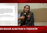Gülşen Hayta'dan Bakan Albayrak'a teşekkür: Allah bir kere değil bin kere razı olsun