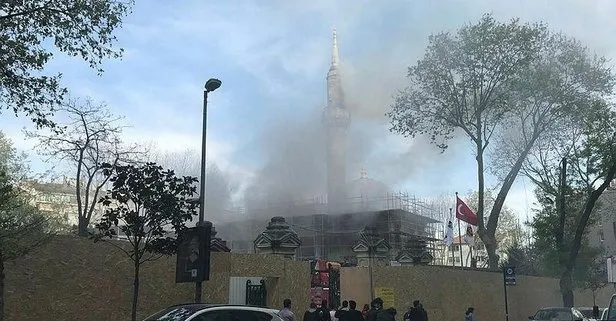 Teşvikiye Camii’nde yangın