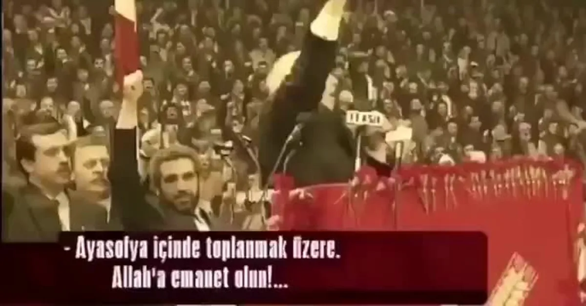 İşte sosyal medyada gündem olan Necmettin Erbakan'ın 'Ayasofya'lı veda videosu
