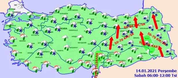 HAVA DURUMU | Meteorolojiden kuvvetli yağış ve kar uyarısı | 14 Ocak İstanbul'da hava nasıl olacak?-6