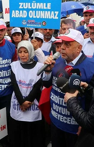 Hak-İş'ten CHP'li belediyelerdeki işçi kıyımına karşı yürüyüş