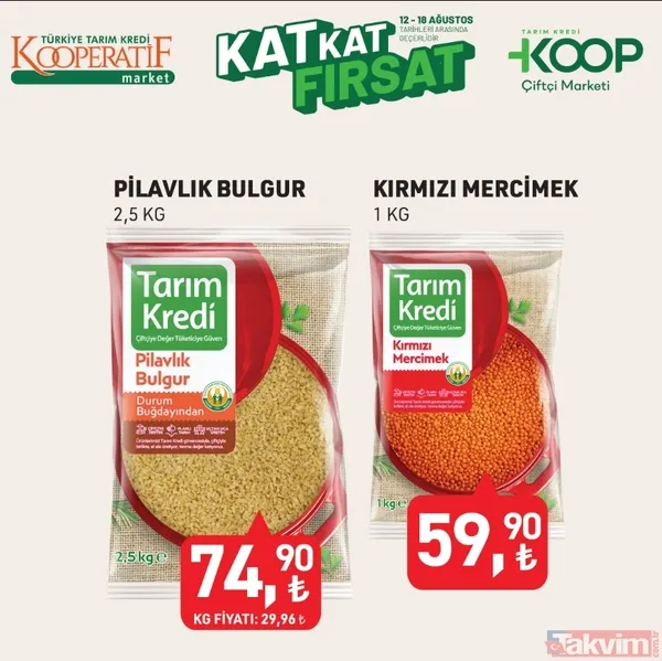 Tarım Kredi’de 12-18 Ağustos 2025 fırsat haftası: Yağdan ete, sucuktan tavuğa dolu dolu indirim! - 12