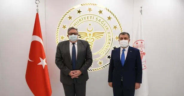 Sağlık Bakanı Fahrettin Koca, Rusya’nın Ankara Büyükelçisi Aleksey Yerhov ve Çin’in Ankara Büyükelçisi Liu Shaobin ile görüştü