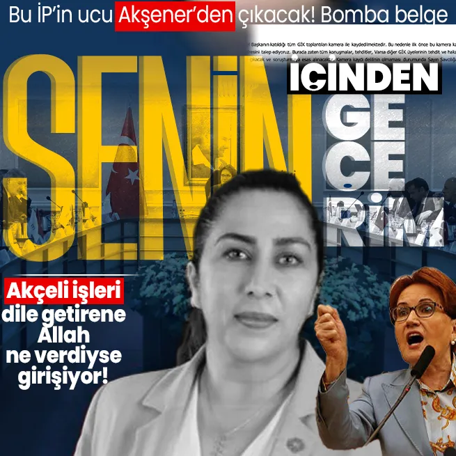 İYİ Partide akçeli işler için yeni skandal! Akşenerden GİK toplantısında iddiaları araştıralım diyen yardımcısı Arzu Önşene ağır sözlerle tehdit