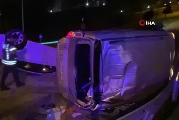 Kocaeli'de 2 araç takla attı: 4 yaralı