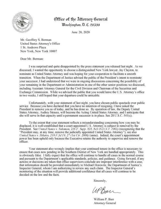 ABD Başkanı Trump, Halkbank davasının kumpasçı başsavcısı Berman’ı görevden aldı