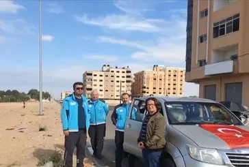 Gazze'ye giden Türk heyetten ilk kare!
