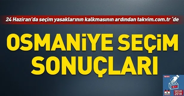 Osmaniye seçim sonuçları! 2018 Osmaniye seçim sonuçları... 24 Haziran 2018 Osmaniye seçim sonuçları ve oy oranları...