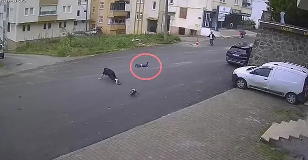 Trabzon'daki motosiklet kazası kamerada! 5 yaşındaki Ceylin kurtarılamadı