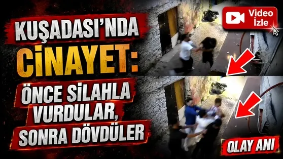 Kuşadasında sokak ortasında silahlı cinayet: O anlar kamerada
