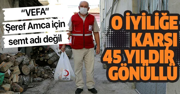 Kızılay'ın çocukken yaptığı yardımdan duyduğu minnet borcunu ödemek için 45 yıldır gönüllü olarak çalışıyor