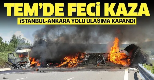 TEM’de zincirleme kaza! İstanbul-Ankara yönü ulaşıma kapandı