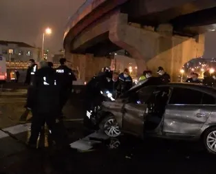 Takla atarak metrobüs yoluna girdi!