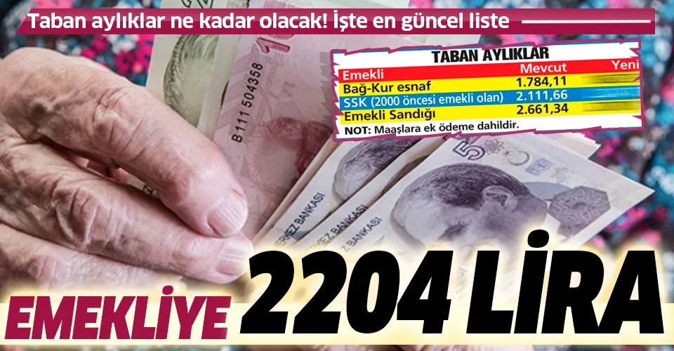 Emekliye Temmuz'da 2204 lira | 2020 Temmuz ayı SSK SGK ve Bağ-Kur en düşük emekli maaşı ne kadar olacak?