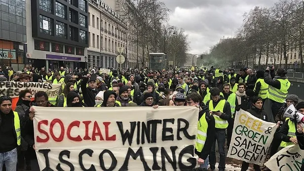 Belçika'da 'sarı yelekliler' protestosu-2