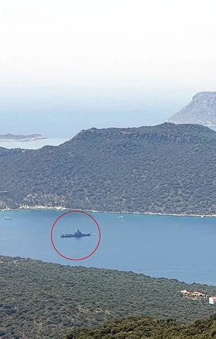 Son dakika haberi: Türk Deniz Kuvvetleri'ne ait fırkateyn yeniden Kaş'ta