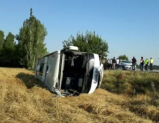 Afyonkarahisar’da otobüs devrildi: 7 yaralı