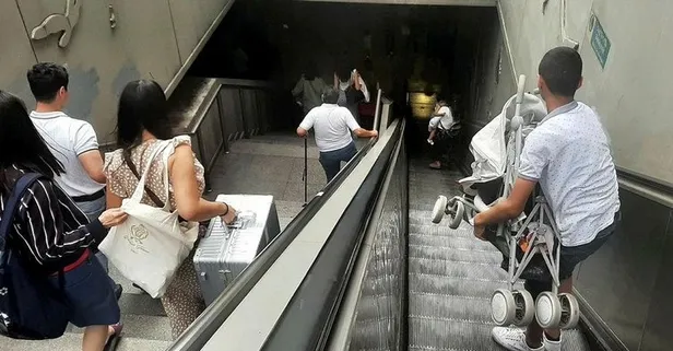 Son dakika: Taksim metrosunda bitmeyen çile! Yürüyen merdivenler çalışmıyor! Vatandaş isyanda