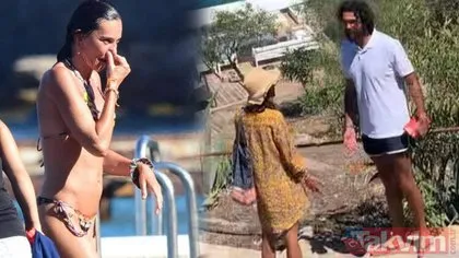 Hande Ataizi ve 20 yaş küçük sevgilisi Dinç Aydoğdu plajda birbirine girdi: Bu acele nedir?