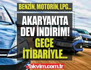 Son dakika akaryakıta flaş İNDİRİM! 1 litre BENZİN, MOTORİN, LPG kaç TL oldu? Litresi 24 TL altına düşüyor! Gece yarısı 1 lira 76 kuruş...