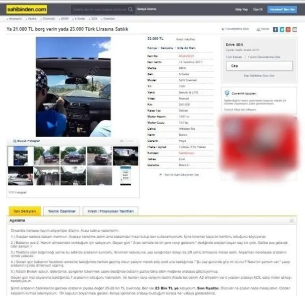 Pes dedirten sahibinden otomobil ilanı: "Keşke babanı ilana verseydin" dedirten 2. el araba ilanı şaşkına çevirdi-4