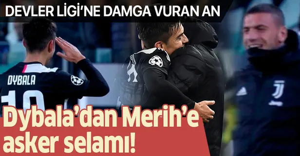 Dybala, asker selamını çakıp Merih Demiral'a sarıldı