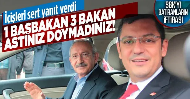 İçişleri Bakanlığı’ndan Özgür Özel’e ’SGK’ tepkisi: İftiralarla 1 Başbakan 3 Bakan astınız doymadınız