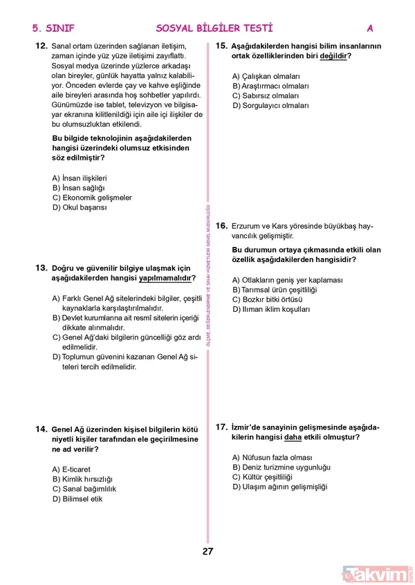 2022 İOKBS Bursluluk 5.6.7.8.9.10.11. sınıf SORU VE CEVAPLARI PDF İNDİR! meb.gov.tr: İOKBS A-B-C-D sözel- sayısal soru kitapçığı FULL! Türkçe, Matematik, Coğrafya, Tarih... - 27