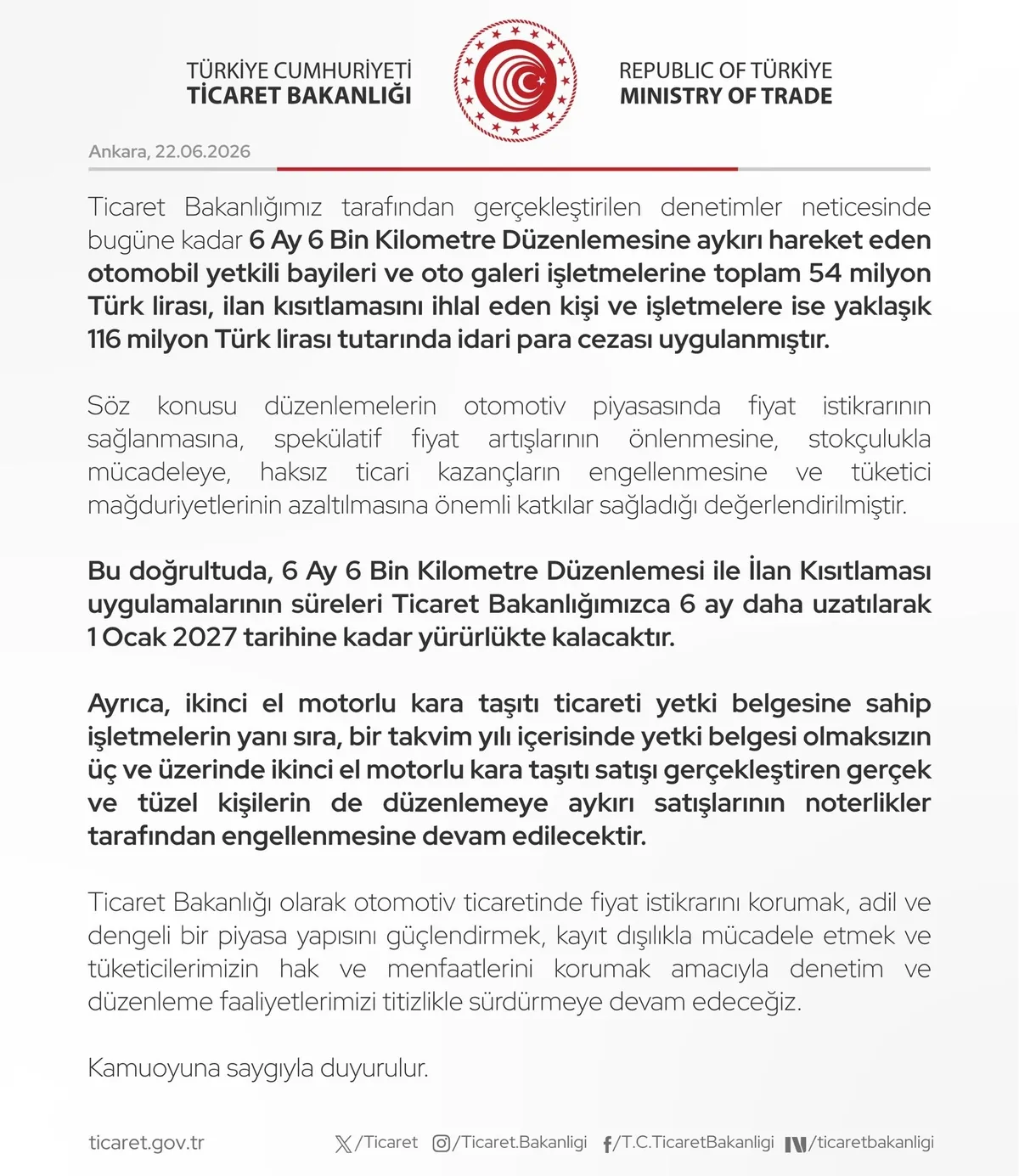 6 ay 6 bin kilometre uygulamasında yeni tarih: 1 Ocak 2027'ye kadar devam edecek-5