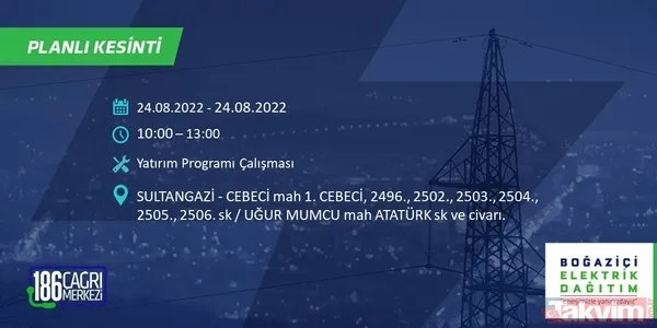 1.5 - 8 saat sürebilir! İstanbul'u etkileyecek elektrik kesintisi: Bağcılar, Eyüpsultan, Fatih... Mahalle mahalle sokak sokak tüm detaylar - 47