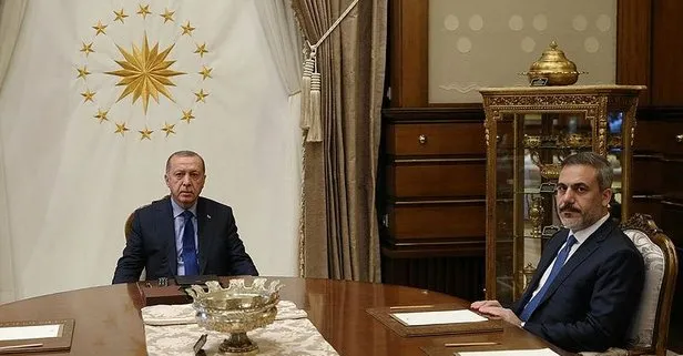 Başkan Erdoğan, Fidan'ı kabul etti