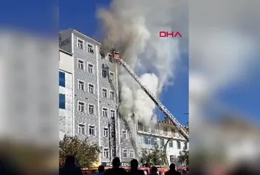Kars'ta otel yangını!