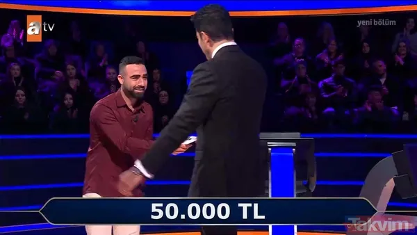 Kenan İmirzalıoğlu'nun sunduğu Kim Milyoner Olmak İster'de geceye damga vuran yarışmacı! Soruyu bilemeyince çekip gitti - 50