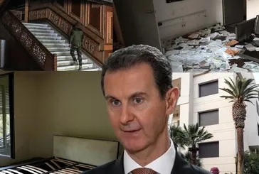İşte oda oda Suriye’nin devrik lideri Esad’ın yaşadığı ev! Lüks mimari, etrafa saçılan fotoğraflar...