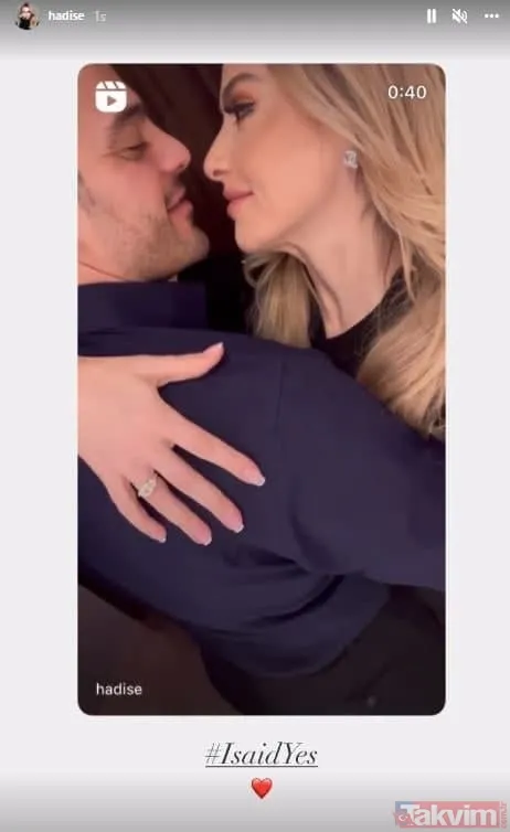 Bir evlilik 'Hadise'si! Mehmet Dinçerler yüzüğü parmağına taktı, Hadise Açıkgöz sevinçten havalara uçtu: "Evet dedim" - 7