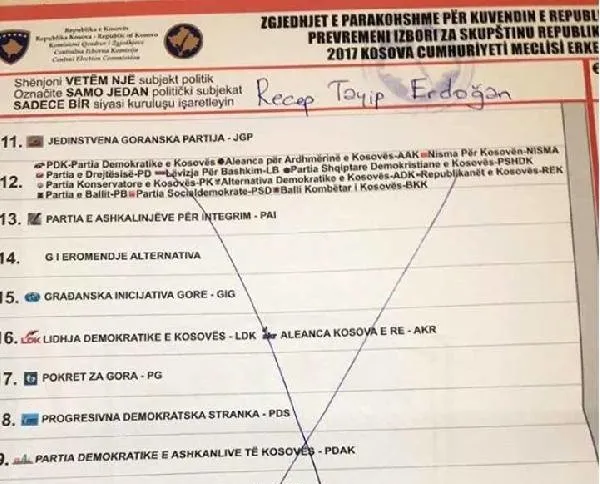 Kosova seçimlerine Erdoğan damgası