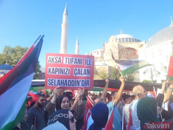 Takvim.com.tr, Ayasofya'da! Binlerce kişi Filistin için meydanlara akın etti | İşte o anlar... - 28