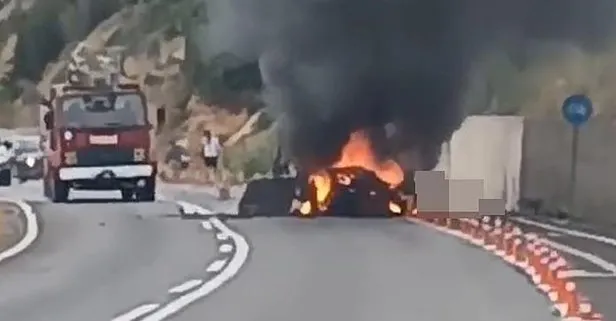 Alanya’da feci kaza! İstinat duvarına çarpıp alev alan otomobildeki Polonyalı 2 turist öldü