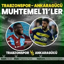 Trendyol Süper Lig 38. Hafta | Trabzonspor - MKE Ankaragücü maçı muhtemel 11’ler