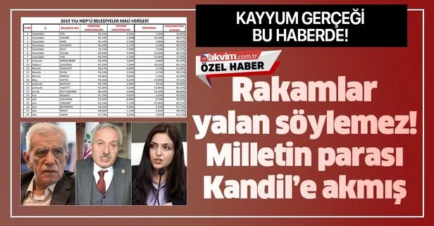 Rakamlar yalan söylemez! HDP’li belediyelerden Kandil’e para akıyor