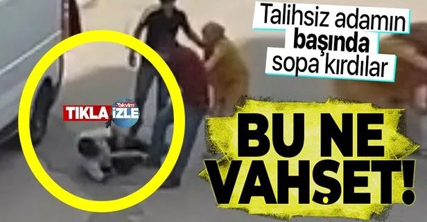 Dövdükleri adamın kafasında sopa kırdılar