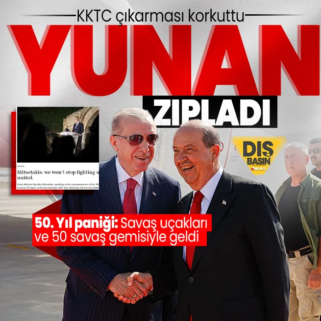Başkan Erdoğanın KKTC çıkarması Yunan basınını rahatsız etti: Meydan okudu! | İşgal iftirası... Miçotakis’ten sözde rest